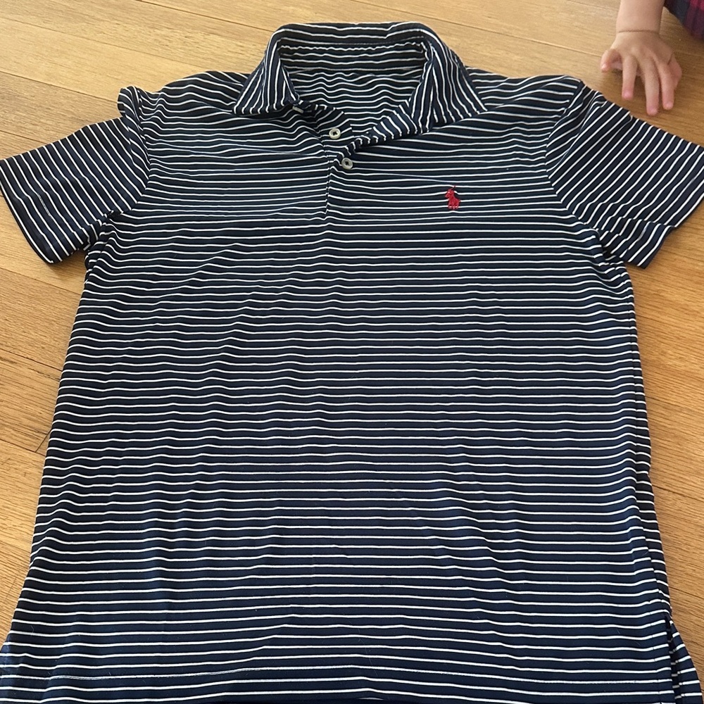 Polo by Ralph Lauren Navy and White Striped Shirt